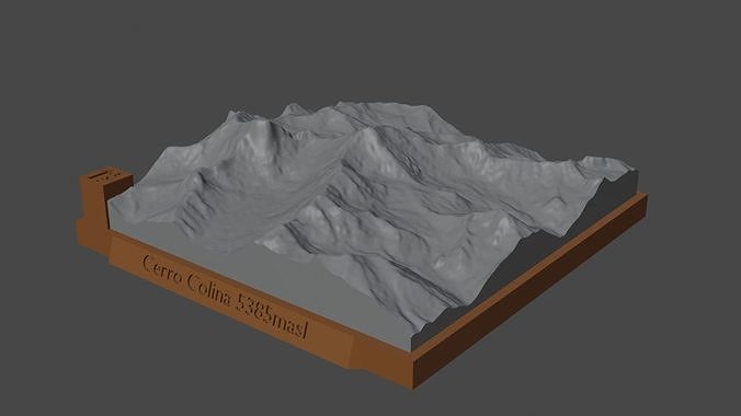 cerro colina montanha panorama vulcão terreno Ambiente natureza fotogrametria elevação dem Ciência 3D print model - Mito3D