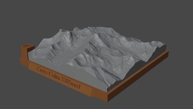 cerro colina montanha panorama vulcão terreno Ambiente natureza fotogrametria elevação dem Ciência 3d print model - Mito3D