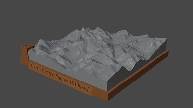 cerro cuatro ipuçları dağ manzara yanardağ arazi çevre doğa fotogrametri yükseklik dem Bilim 3d print model - Mito3D