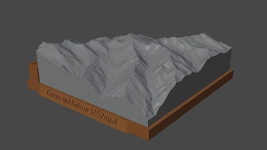 cerro del bolson mountain landscape volcano terrain environment nature photogrammetry elevation dem science 3d print model - Mito3D