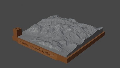 cerro el centinela montanha panorama vulcão terreno Ambiente natureza fotogrametria elevação dem Ciência 3d print model - Mito3D