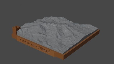 cerro el cerron dağ manzara yanardağ arazi çevre doğa fotogrametri yükseklik dem Bilim 3d print model - Mito3D