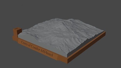 cerro el condor dağ manzara yanardağ arazi çevre doğa fotogrametri yükseklik dem bilim 3d print model - Mito3D