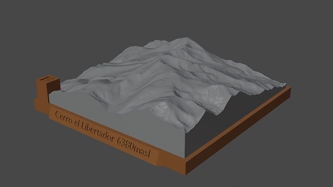 cerro libertador montaña paisaje volcán terreno ambiente naturaleza fotogrametría elevación dem Ciencias 3D print model - Mito3D