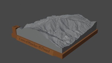 cerro el manchao dağ manzara yanardağ arazi çevre doğa fotogrametri yükseklik dem Bilim 3d print model - Mito3D