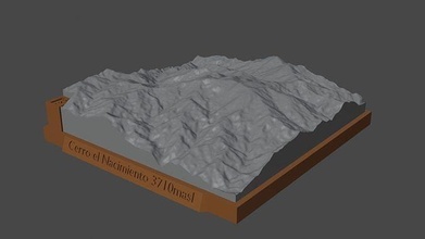 cerro el doğum dağ manzara yanardağ arazi çevre doğa fotogrametri yükseklik dem Bilim 3d print model - Mito3D