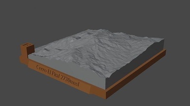 cerro el sermaye dağ manzara yanardağ arazi çevre doğa fotogrametri yükseklik dem Bilim 3d print model - Mito3D