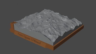 cerro Riese Berg Landschaft Vulkan Terrain Umgebung Natur Photogrammetrie Elevation Wissenschaft 3d print model - Mito3D