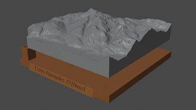 cerro huemules montaña paisaje volcán terreno ambiente naturaleza fotogrametría elevación dem Ciencias 3d print model - Mito3D