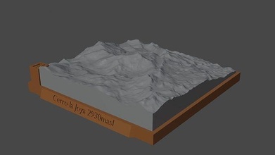 cerro la joya mountain landscape volcano terrain environment nature photogrammetry elevation dem science 3d print model - Mito3D