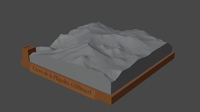 cerro la majadita mountain landscape volcano terrain environment nature photogrammetry elevation dem science 3d print model - Mito3D