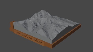 cerro la paloma mountain landscape volcano terrain environment nature photogrammetry elevation dem science 3d print model - Mito3D