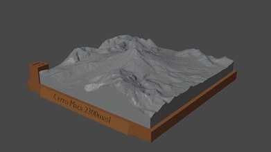 cerro maca mountain landscape volcano terrain environment nature photogrammetry elevation dem science 3d print model - Mito3D