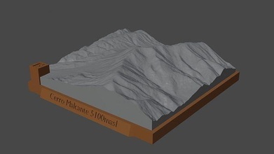 cerro mal sabor montaña paisaje volcán terreno ambiente naturaleza fotogrametría elevación dem Ciencias 3d print model - Mito3D