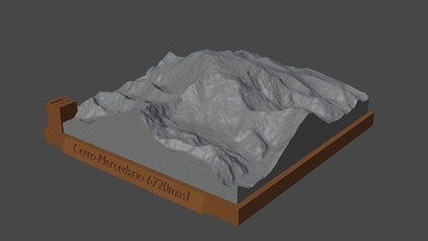 cerro Mercedario dağ manzara yanardağ arazi çevre doğa fotogrametri yükseklik dem Bilim 3d print model - Mito3D
