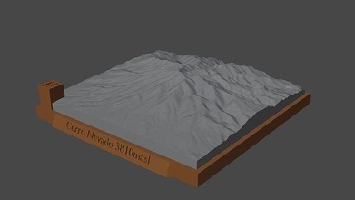 cerro Nevado montanha panorama vulcão terreno Ambiente natureza fotogrametria elevação dem Ciência 3d print model - Mito3D