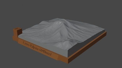 cerro palpana montaña paisaje volcán terreno ambiente naturaleza fotogrametría elevación dem Ciencias 3d print model - Mito3D
