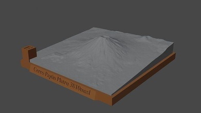 cerro Vorderseite Mutter Berg Landschaft Vulkan Terrain Umgebung Natur Photogrammetrie Elevation Wissenschaft 3d print model - Mito3D