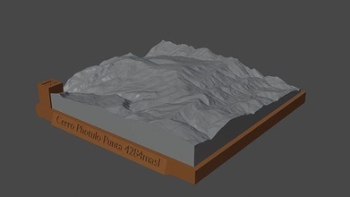 cerro photulo punta mountain landscape volcano terrain environment nature photogrammetry elevation dem science 3d print model - Mito3D