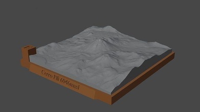 cerro pili mountain landscape volcano terrain environment nature photogrammetry elevation dem science 3d print model - Mito3D
