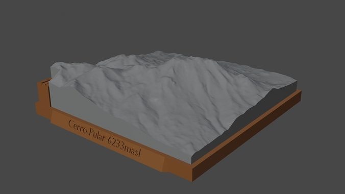 cerro pular montanha panorama vulcão terreno Ambiente natureza fotogrametria elevação dem Ciência 3D print model - Mito3D