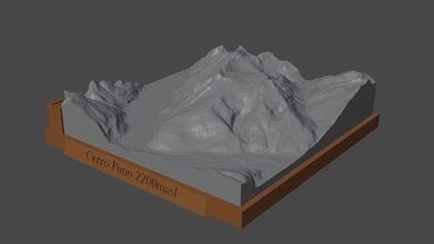 cerro puno montagna paesaggio vulcano terreno ambiente natura fotogrammetria elevazione dem scienza 3d print model - Mito3D