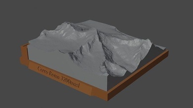 cerro roma montagna paesaggio vulcano terreno ambiente natura fotogrammetria elevazione dem scienza 3d print model - Mito3D