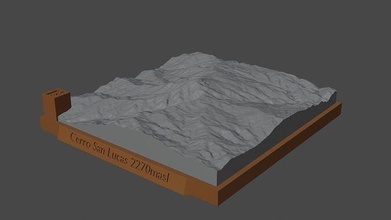 cerro san lucas mountain landscape volcano terrain environment nature photogrammetry elevation dem science 3d print model - Mito3D