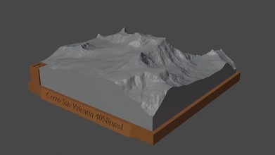 cerro san valentin mountain landscape volcano terrain environment nature photogrammetry elevation dem science 3d print model - Mito3D