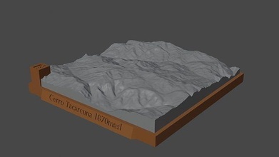 cerro tacaruna montanha panorama vulcão terreno Ambiente natureza fotogrametria elevação dem Ciência 3d print model - Mito3D