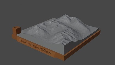cerro frades montanha panorama vulcão terreno Ambiente natureza fotogrametria elevação dem Ciência 3d print model - Mito3D
