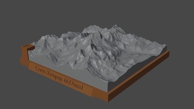cerro montaña paisaje volcán terreno ambiente naturaleza fotogrametría elevación dem Ciencias 3d print model - Mito3D