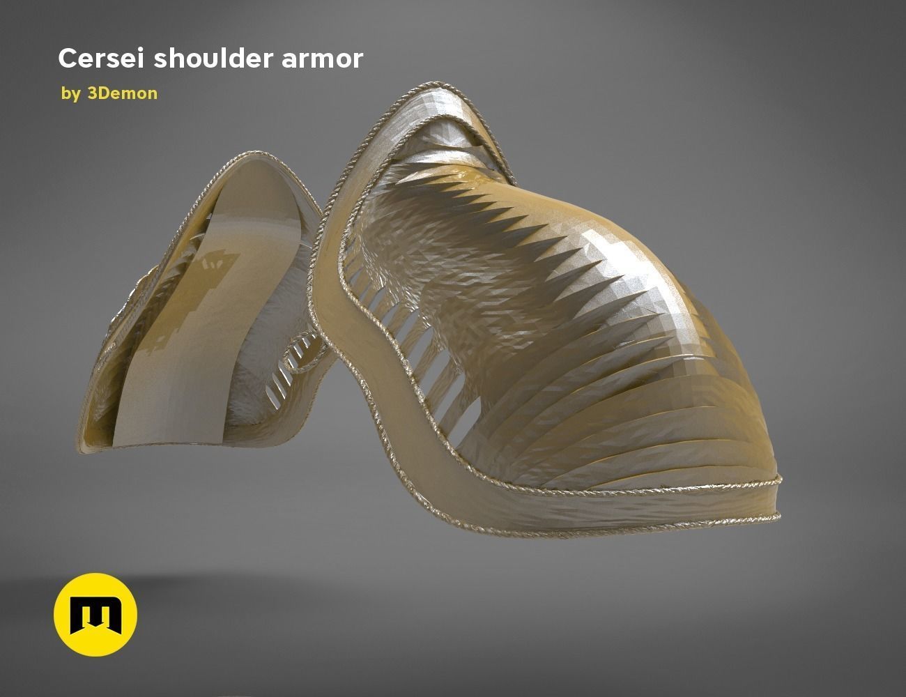 cersei shoulder- game thrones art film movie serial war gameofthrones accessories games cosplay armor got steel other 3D print model - Mito3D