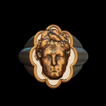 cesar bronzo anello d'argento gioielli moda mensring roma impero anelli 3d print model - Mito3D