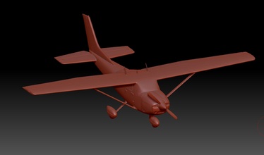 cessna 182 horizonte ultraligero avión 3d impresión Skylane aeronave civil aire soltero motor zbrush pasatiempo bricolaje diy 3d print model - Mito3D