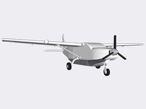 cessna caravana avião aeronave avó hélice passatempo faça modelo diorama aeroporto 3d print model - Mito3D