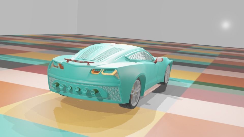 cg future car corvette model fast automotive vehicle sport racing tire wheel hobby diy printing 3D print model - Mito3D