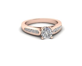 cgw0002 diamante compromiso anillo in rosa oro joyería joya moda lujo precioso matrimonio plata accesorio celebracion anillos malyn88 3d print model - Mito3D