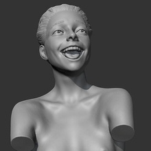 ch ragazza fallimento b 3d stampa modello carattere umano testa ritratto donna femmina viso presidente carina uomo scultura attrice arte sculture 3d print model - Mito3D