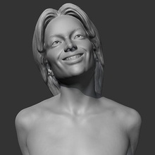 ch girl bust h 3d print model character people human head portrait woman female face president cute man sculpture actress art sculptures 3d print model - Mito3D
