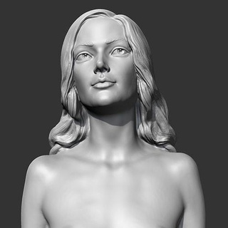 ch niña busto 3d impresión modelo personaje personas humano cabeza retrato mujer hembra cara presidente lindo escultura Actriz celebridad Arte esculturas 3d print model - Mito3D