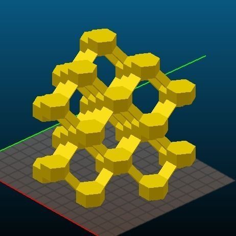 cha-tipo di zeolite scienza inorganici chabasite cha cellulare molecola cristallo la chimica altri 3D print model - Mito3D