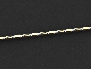 chain4 or plaqué inoxydable acier bracelet bijoux imprimable argent chaîne collier colliers mode beauté mariage engagement vintag bijou diamant pendentif 3d print model - Mito3D