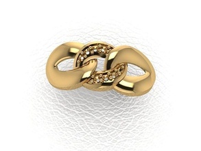 Zincir 203 altın elmas yüzük düğün moda güzellik mücevher takı kolye nişan yüzüğü evlilik platin yazdırılabilir gümüş kutlama 3d print model - Mito3D