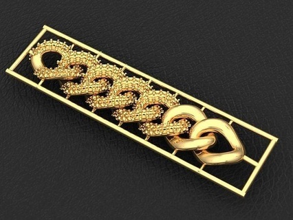Zincir 337 altın moda yüzük güzellik elmas düğün mücevher takı kolye nişan yüzüğü evlilik platin yazdırılabilir gümüş kutlama kolyeler 3d print model - Mito3D