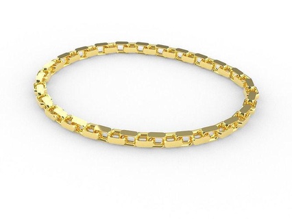chain bracelet gold silver ring jewel mens men bangle jewelry bracelets 3d print model - Mito3D