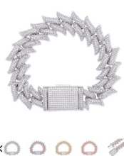 catena braccialetto chiusura ghiaccio stampabile 3d design collana portachiavi serratura argento gioiello squillare gioielleria diamante platino ghiacciaia cubanchain oro braccialetti 3d print model - Mito3D