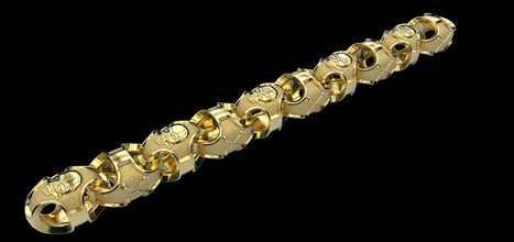 chain ch001 jewelry jewel jewelery gold silver necklaces printable jeweler sterling jewellery bracelet bone skull 3d print model - Mito3D