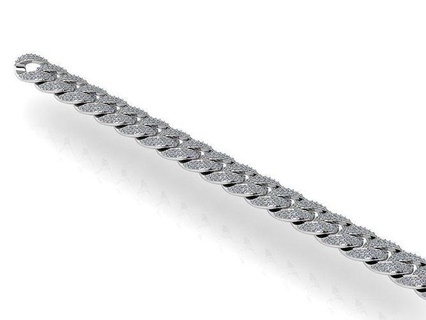 chaîne diamant bracelet 1576 bague or paver bijoux argent fabrication mode conception engagement gemme imprimable sterling cubain boucle d'oreille Collier pendentif anneaux bracelets 3d print model - Mito3D