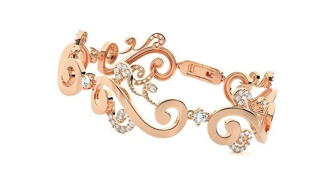 chain high jewelry diamond bracelet 3dm stl renders heavy unisex printable jewel wedding jewellery luxury bracelets cuban italian 3D print model - Mito3D